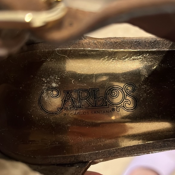 Carlos Santana Peep Toe Heeled Booties - size: 7 - Picture 6 of 7